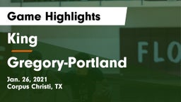 King  vs Gregory-Portland  Game Highlights - Jan. 26, 2021