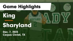 King  vs Sharyland  Game Highlights - Dec. 7, 2023