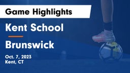 Kent School vs Brunswick  Game Highlights - Oct. 7, 2023