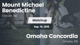 Matchup: Mount Michael Benedi vs. Omaha Concordia  2016