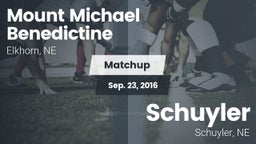 Matchup: Mount Michael Benedi vs. Schuyler  2016