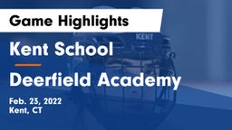 Kent School vs Deerfield Academy  Game Highlights - Feb. 23, 2022