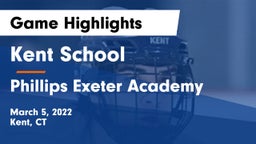 Kent School vs Phillips Exeter Academy  Game Highlights - March 5, 2022