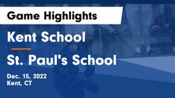 Kent School vs St. Paul's School Game Highlights - Dec. 15, 2022