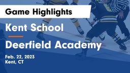 Kent School vs Deerfield Academy  Game Highlights - Feb. 22, 2023