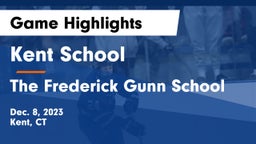 Kent School vs The Frederick Gunn School Game Highlights - Dec. 8, 2023