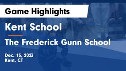 Kent School vs The Frederick Gunn School Game Highlights - Dec. 15, 2023