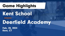 Kent School vs Deerfield Academy Game Highlights - Feb. 28, 2024