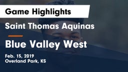 Saint Thomas Aquinas  vs Blue Valley West  Game Highlights - Feb. 15, 2019