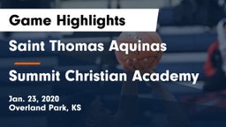 Saint Thomas Aquinas  vs Summit Christian Academy Game Highlights - Jan. 23, 2020