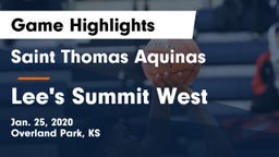 Saint Thomas Aquinas  vs Lee's Summit West  Game Highlights - Jan. 25, 2020