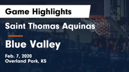 Saint Thomas Aquinas  vs Blue Valley  Game Highlights - Feb. 7, 2020