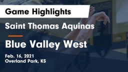 Saint Thomas Aquinas  vs Blue Valley West  Game Highlights - Feb. 16, 2021