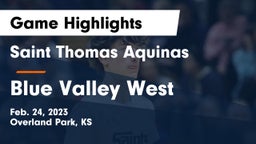Saint Thomas Aquinas  vs Blue Valley West  Game Highlights - Feb. 24, 2023