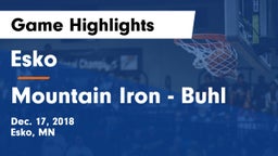 Esko  vs Mountain Iron - Buhl Game Highlights - Dec. 17, 2018