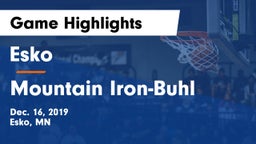 Esko  vs Mountain Iron-Buhl  Game Highlights - Dec. 16, 2019