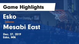 Esko  vs Mesabi East Game Highlights - Dec. 27, 2019