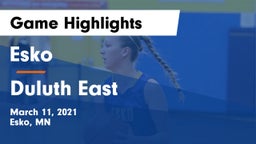 Esko  vs Duluth East  Game Highlights - March 11, 2021