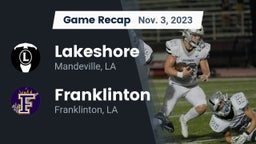 Recap: Lakeshore  vs. Franklinton  2023