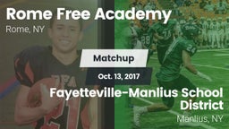 Matchup: Rome Free Academy vs. Fayetteville-Manlius School District  2017