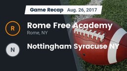 Recap: Rome Free Academy  vs. Nottingham Syracuse NY 2017