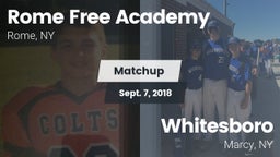 Matchup: Rome Free Academy vs. Whitesboro  2018