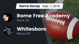 Recap: Rome Free Academy  vs. Whitesboro  2018