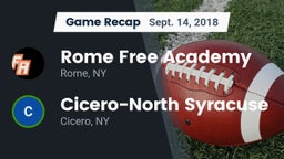 Recap: Rome Free Academy  vs. Cicero-North Syracuse  2018