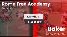 Matchup: Rome Free Academy vs. Baker  2018