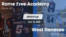 Matchup: Rome Free Academy vs. West Genesee  2018