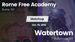 Matchup: Rome Free Academy vs. Watertown  2018