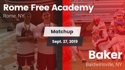 Matchup: Rome Free Academy vs. Baker  2019