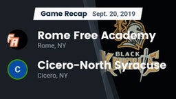 Recap: Rome Free Academy  vs. Cicero-North Syracuse  2019