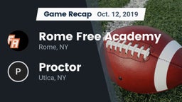 Recap: Rome Free Academy  vs. Proctor  2019