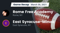 Recap: Rome Free Academy  vs. East Syracuse-Minoa  2021
