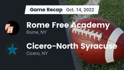 Recap: Rome Free Academy  vs. Cicero-North Syracuse  2022