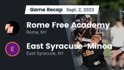 Recap: Rome Free Academy  vs. East Syracuse-Minoa  2023
