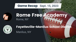 Recap: Rome Free Academy  vs. Fayetteville-Manlius School District  2023