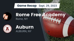 Recap: Rome Free Academy  vs. Auburn  2023