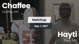 Matchup: Chaffee  vs. Hayti  2017