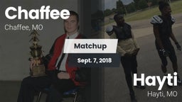 Matchup: Chaffee  vs. Hayti  2018