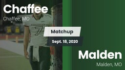 Matchup: Chaffee  vs. Malden  2020