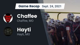 Recap: Chaffee  vs. Hayti  2021