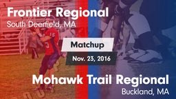 Matchup: Frontier Regional vs. Mohawk Trail Regional  2016