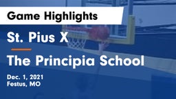 St. Pius X  vs The Principia School Game Highlights - Dec. 1, 2021