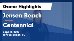 Jensen Beach  vs Centennial  Game Highlights - Sept. 8, 2020