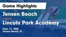 Jensen Beach  vs Lincoln Park Academy Game Highlights - Sept. 21, 2020