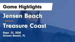 Jensen Beach  vs Treasure Coast Game Highlights - Sept. 22, 2020