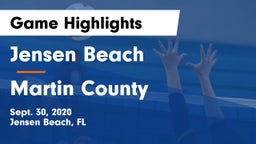 Jensen Beach  vs Martin County  Game Highlights - Sept. 30, 2020