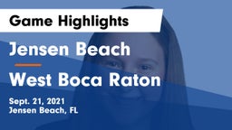Jensen Beach  vs West Boca Raton  Game Highlights - Sept. 21, 2021